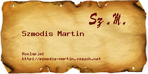 Szmodis Martin névjegykártya